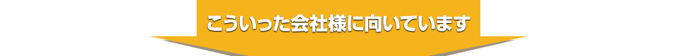 こういった会社様に向いています