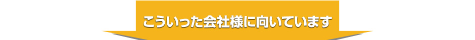 こういった会社様に向いています