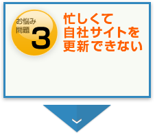 忙しくて自社サイトを更新できない。